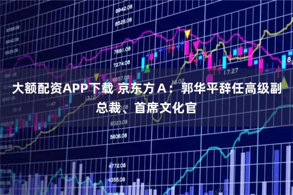大额配资APP下载 京东方Ａ：郭华平辞任高级副总裁、首席文化官